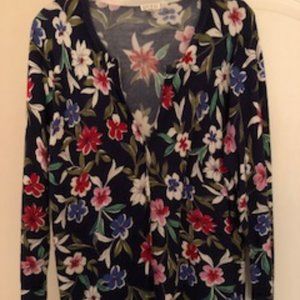 Spense Navy floral cardigan 2XL
